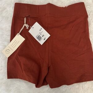 Forever 21 Rust High-Rise Cotton Athletic Shorts